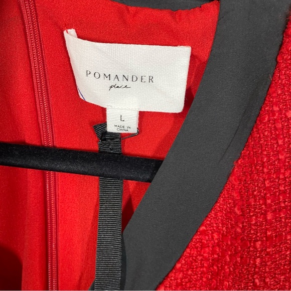 Tuckernuck POMANDER PLACE Red Coco Tweed Bow Dress size L NWT old money - Picture 3 of 8